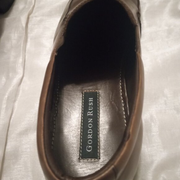 Gordon Rush men's leather shoes brownish size 13 round tip slip on - Picture 7 of 10